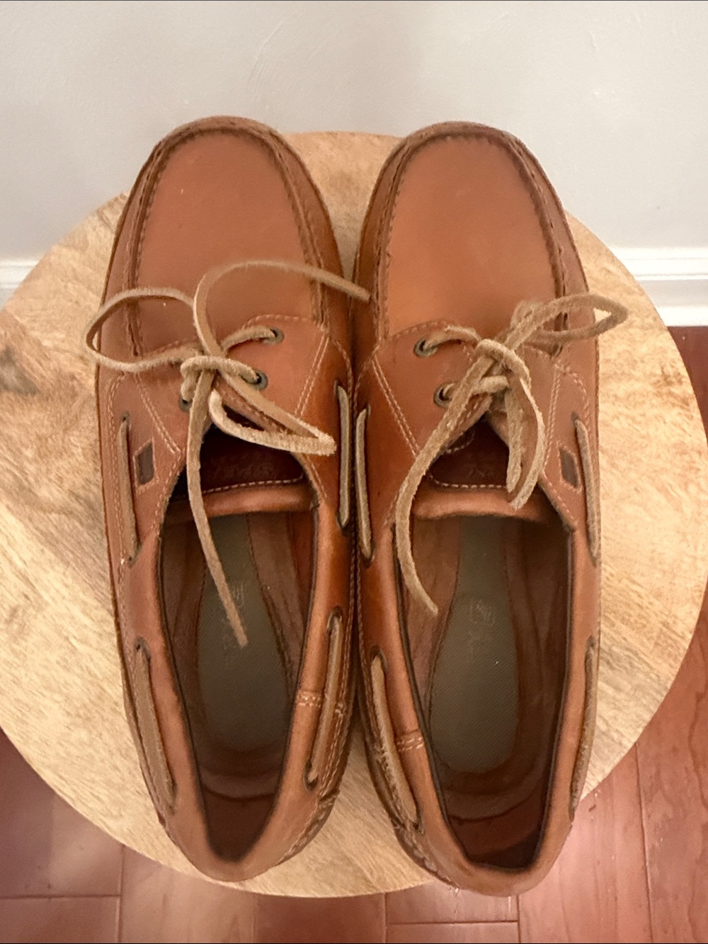 Sperry Men's Tan Leather Boat Shoes - Lace-Up Moccasin
